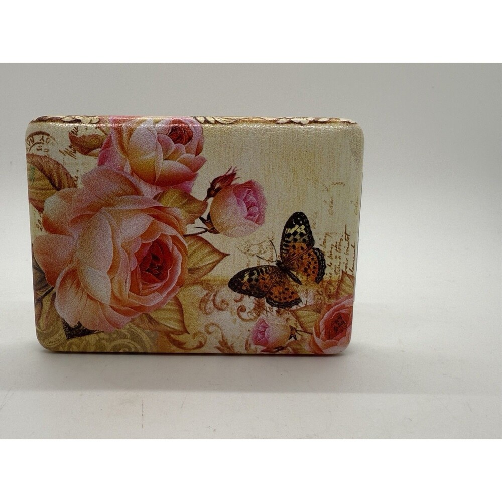 Compact Mirror Beautiful Travel Folding For Purses Flowers Printed Hand-Held